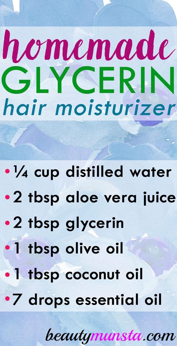 Sử dụng kem dưỡng ẩm tóc chứa glycerin tự chế này để tóc ngậm nước và khỏe mạnh!