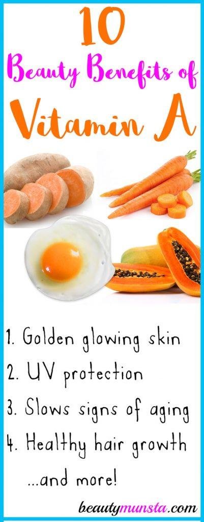 Dưới đây là 10 lợi ích làm đẹp tuyệt vời của Vitamin A đối với da, tóc và hơn thế nữa!
