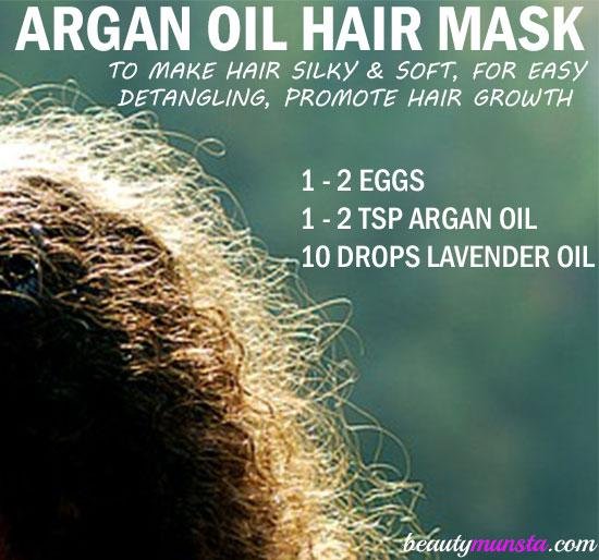  mặt nạ tóc trứng và dầu argan 