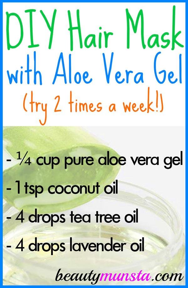 Tự tạo mặt nạ dưỡng tóc gel lô hội tự làm này để làm dịu da đầu và giúp tóc khỏe mạnh ! 