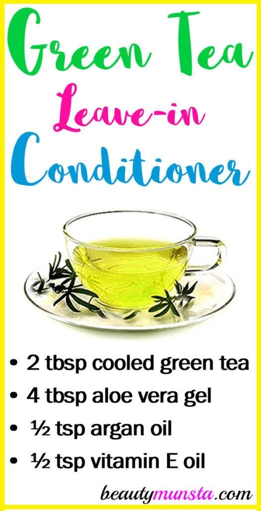 Kiểm tra công thức dầu xả trà xanh đáng yêu này!