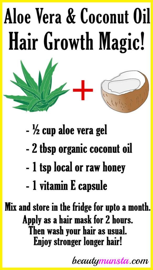 Bạn có biết rằng bạn có thể sử dụng lô hội và dầu dừa để mọc tóc! Hãy pha hỗn hợp dưỡng tóc thần kỳ với chúng và giúp tóc bạn phát triển mạnh mẽ! 